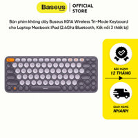 Bàn phím không dây Baseus K01A Wireless Tri-Mode Keyboard cho Laptop Macbook iPad (2.4Ghz Bluetooth, Kết nối 3 thiết bị)