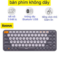 Bàn phím không dây Baseus K01A wireless kết nối bằng Bluetooth V5.0 hoặc usb receiver dùng cho mabook/laptop/PC/ipad