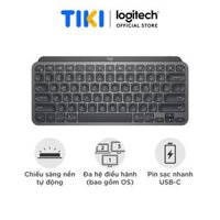 Bàn phím không dây Bluetooth Logitech MX Keys Mini - Nhỏ gọn, Sạc USB-C, Phím tắt thông minh, Có bản cho Mac - Hàng chính hãng - Màu đen
