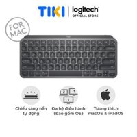 Bàn phím không dây Bluetooth Logitech MX Keys Mini - Nhỏ gọn, Sạc USB-C, Phím tắt thông minh, Có bản cho Mac - Hàng chính hãng - Màu trắng xám For Mac