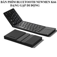 Bàn phím không dây Bluetooth Newmen BK66 Foldable có thể gập mang di chuyển dễ dàng, tích hợp pin sạc