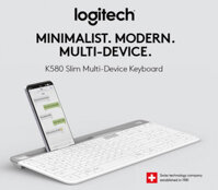 Bàn Phím Không Dây Bluetooth Logitech K580 - Hàng Chính Hãng - Màu Trắng