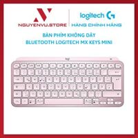Bàn phím không dây Bluetooth Logitech MX Keys Mini - Hàng Chính Hãng - Rose - Pink