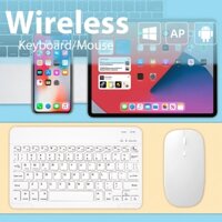 Bàn Phím Không Dây + Chuột BT5.0 Cho Điện Thoại Di Động Máy Tính Bảng Mini Bàn Phím Ipad Phụ Kiện Bàn Phím