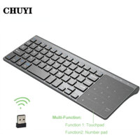 Bàn phím không dây HAPPY HOMLIV 2.4ghz 2 trong 1 có touchpad và bàn phím số cho Android Box Smart TV laptop