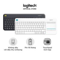 Bàn phím không dây Logitech K400 Plus, có touchpad để kết nối PC - TV, Laptop