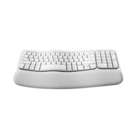 Bàn Phím Không Dây LOGITECH WAVE KEYS ERGONOMIC OFF-WHITE (USB Logi Bolt/Bluetooth ) - 920-012282