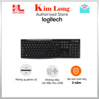 Bàn phím không dây Logitech K270 Kết nối Usb 2.4Ghz, Full-size có 104 phím - Bảo hành 3 năm chính hãng