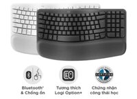 Bàn phím không dây Logitech Wave Keys Ergonomic