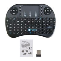 Bàn Phím Không Dây Mini 2.4GHz Kèm Bàn Di Chuột Cho Raspberry TV Set-Top Box Máy Tính Xách Tay