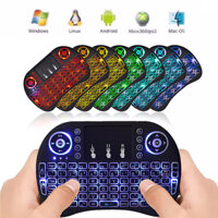 Bàn phím không dây Mini I8 3 màu có đèn nền 2.4G Điều khiển từ xa cho Android TV Box PC