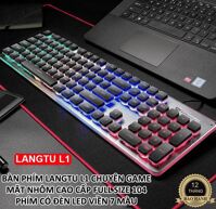 Bàn phím LANGTU L1 chuyên game mặt nhôm cao cấp full size 104 phím có đèn led viền 7 màu