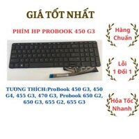 Bàn Phím Laptop HP Probook 450 G3 650 G2 ZIN Chất Lượng Cao 450 G4, 455 G3, 470 G3 650 G3, 655 G2, 655 G3