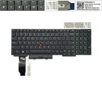 Bàn phím Lenovo ThinkPad E15 Gen 1 US năm 2019 5M10V16896 Phím đen Chữ trắng Số Không khung Nút chuột & ThinkPad E15 Gen 2 20RD 20RE PK131D73B00 (HCP +)