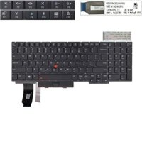 Bàn phím Lenovo ThinkPad E15 Gen 1 US năm 2019 5M10V16896 Phím đen Đèn Chữ trắng Số Không khung Nút chuột & ThinkPad E15 Gen 2 20RD 20RE PK131D73B00 (ORG +)