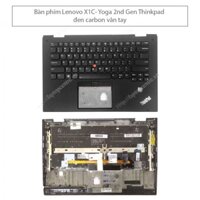 Bàn phím Lenovo ThinkPad X1 Yoga Gen 2 năm 2017 US Phím đen Chữ trắng Đèn Kèm C Đen Kim loại Khoá vân tay (ORG +)