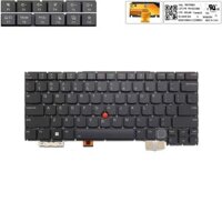 Bàn phím Lenovo ThinkPad X1 Carbon Gen 12 2024 SN21K90041 US Phím đen Chữ trắng Đèn Chuột & ThinkPad X1 Carbon 12th Gen (Type 21KC, 21KD) Part Numbers: 5M11N61162 5M11N61199 (ORG +)
