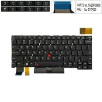 Bàn phím Lenovo ThinkPad X390 Yoga 02HL644 US Phím đen Chữ trắng Đèn Nút chuột & Thinkpad  X390 X395 L13 Gen 2 X13 Gen 2 L13 Yoga Gen 2 G1LI17F13U (ORG +)