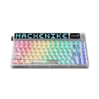 Bàn phím Machenike KT84-B84W Smart Screen Tri- mode White Gateron Yellow Switch