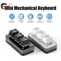 Bàn phím Mini 3 phím tùy chỉnh RENDZ, Bàn phím cắt dán sao chép Acrylic Mini, Bàn phím cơ Chiếu sáng Công tắc đỏ Giao diện Type-c 3 phím Trò chơi bàn phím Mini