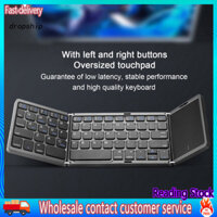 Bàn phím Mini DRO _ Kết nối 3 kênh có thể sạc lại với bàn di chuột lớn Tri-Folds Độ nhạy cao Gõ Bàn phím gấp Mini di động có độ trễ thấp dành cho du lịch