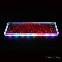 Bàn phím Mini vui nhộn trong suốt GH60 bằng nhựa cho vỏ cho bàn phím chơi game cơ học 60% Com