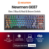 Bàn phím Newmen GE87 - Gaming, Phím cơ, Có dây, Led - Bảo hành 24 tháng