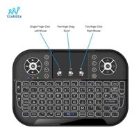 Bàn phím nhỏ Mini Bàn phím di động Thiết kế tiện dụng Đa phương tiện Có thể điều chỉnh Đèn nền nhẹ cho TV