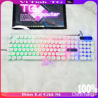 Bàn phím nút tròn giả cơ Led màu trắng giá rẻ có dây nhiều hiệu Panstan,shipadoo,divipard…. VTTG100