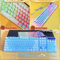 Bàn phím nút tròn giả cơ gaming phong cách retron cực đẹp phối màu hiện đại