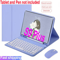 Bàn phím ốp lưng galaxy tab s9 plus cho samsung galaxy tab s9 plus 12.4 2023 sm-x810 sm-x816 bàn phím bluetooth không dây vỏ bọc chuột có khe cắm bút