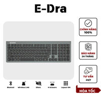 Bàn Phím Silent EDRA EK507 Switch X-Scissors Kết Nối Bluetool/Reciever - Bảo Hành 24 Tháng