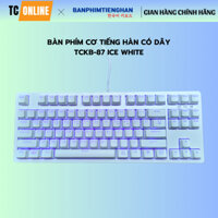 Bàn phím tiếng Hàn cơ có dây TCKB-387 Ice White (Màu trắng)