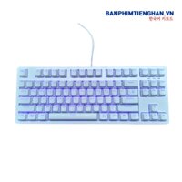 Bàn phím tiếng Hàn cơ có dây TCKB-87 ice white