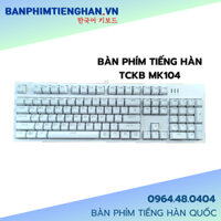 Bàn phím tiếng Hàn cơ có dây TCKB MK104 màu trắng, Led Rainbow, Outemu Switch