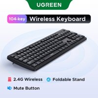Bàn phím trượt không dây UGREEN 2.4G Thiết kế tiện dụng Hộp số 10M 104 phím Nút tắt tiếng có thể gập lại cho MacBook Air MacBook Pro MateBook 14 Windows 7 / 8.1 / 10 / 11 Linux