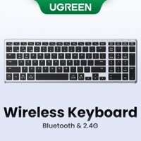 Bàn phím UGREEN Bluetooth 5.0&2.4G 99 phím không tiếng ồn thích hợp cho Macbook Air/Pro iPad Pro Air Matebook