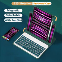 Bàn Phím Xoay Cho Lenovo Tab K11 11 2024 M11 11inch TB330FU 2024 B11 Cho Xiaoxin Pad 11 Ốp Từ Tính Có Thể Tháo Rời Có Khe Cắm Bút Chì