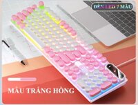 Bàn phím YINDIAO K600 giả cơ nút tròn nhiều màu sắc và có đèn led xuyên phím chuyên game - HÀNG CHÍNH HÃNG - TRẮNG HỒNG
