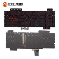 Bàn phím zin led đỏ laptop Asus TUF Gaming FX504, FX505, FX507, FX80, FX86