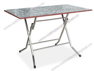 Bàn phòng ăn BS-0712V khung sơn chân gấp mặt gỗ công nghiệp chữ nhật composite