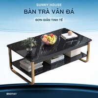 Bàn phòng khách hiện đại,Bàn sofa mặt gỗ hình chữ nhật họa tiết vân mây KT:100*50*42cm