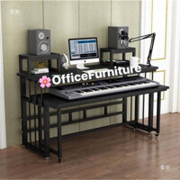 Bàn phòng thu,bàn làm việc kèm khay để đàn organ,bàn studio đa năng dài 1m8