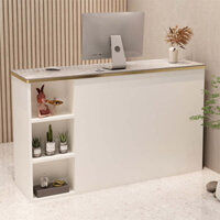 Bàn quầy lễ tân đẹp tiện dụng GHT-4055