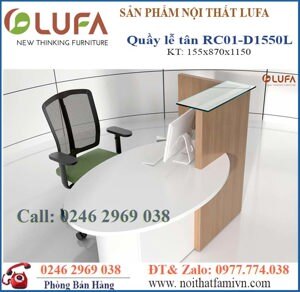 Bàn quầy lễ tân Lufa D1550L