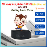 Bàn quay live stream bán hàng. quay video sản phẩm đường kính 13cm tải 5kg - cắm điện dùng được pin