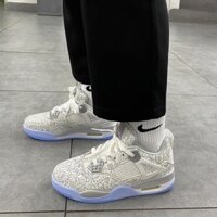 [Bán Rẻ xin Đánh Giá] Giày Nữ Air Jordan 4 LASER đệm khí Cổ Thấp, Giày thể thao Nữ Air Jordan Trắng Laser -nhg1  }