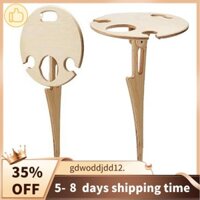 Bàn rượu cao cấp với bàn dã ngoại bằng gỗ Mini để bàn tròn có thể gập lại, dã ngoại ngoài trời