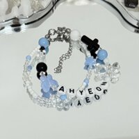 Bán Sản Phẩm Mới BABYMONSTER Tên Thành Viên Hỗ Trợ Vòng Tay Tự Chế Dây Xích Xanh Chất Lượng Cao