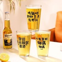 [Bản Sao Sáng Tạo] Cốc Bia Thương Mại Dung Tích Lớn Kính Thủy Tinh Kỳ Lạ Đường Kính Lớn Internet Người Nổi Tiếng Ly